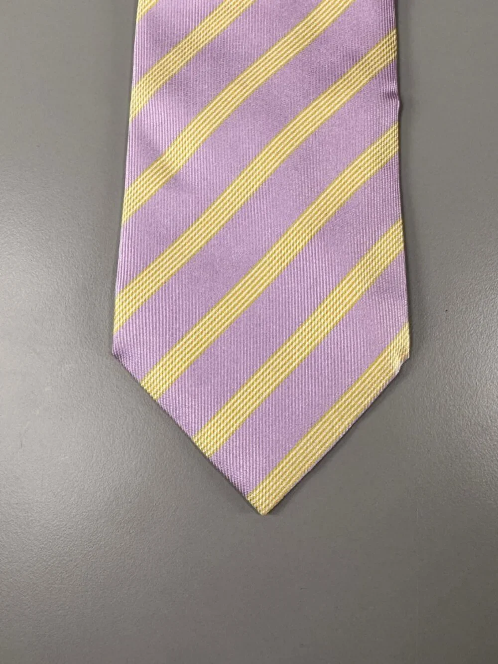 Luigi Borrelli Napoli Lavender & Lime 100% Silk Made in Italy EUC